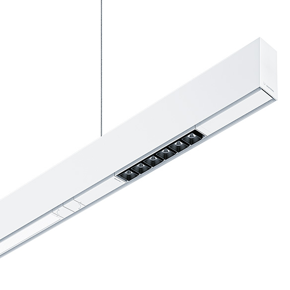 ZUMTOBEL – COMBINATION OF SUSPENDED LIGHT INSERTS (SUPERSYSTEM integral collection) Lineer Armatür